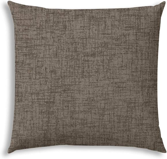 Unknown1 Weave Medium Taupe Indoor/Outdoor Pillow Sewn Closure Color Graphic Modern Contemporary Polyester Water Resistant