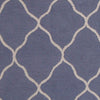 Handmade Wool Rug (India) 5' X 7' Blue Ivory Geometric Oriental Modern Contemporary Rectangle Natural Fiber Latex Free