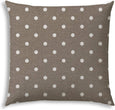 Diner Dot Taupe Jumbo Indoor/Outdoor Zippered Pillow Cover Tan Polka Dots Bohemian Eclectic Polyester Closure