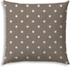 Diner Dot Taupe Jumbo Indoor/Outdoor Zippered Pillow Cover Tan Polka Dots Bohemian Eclectic Polyester Closure