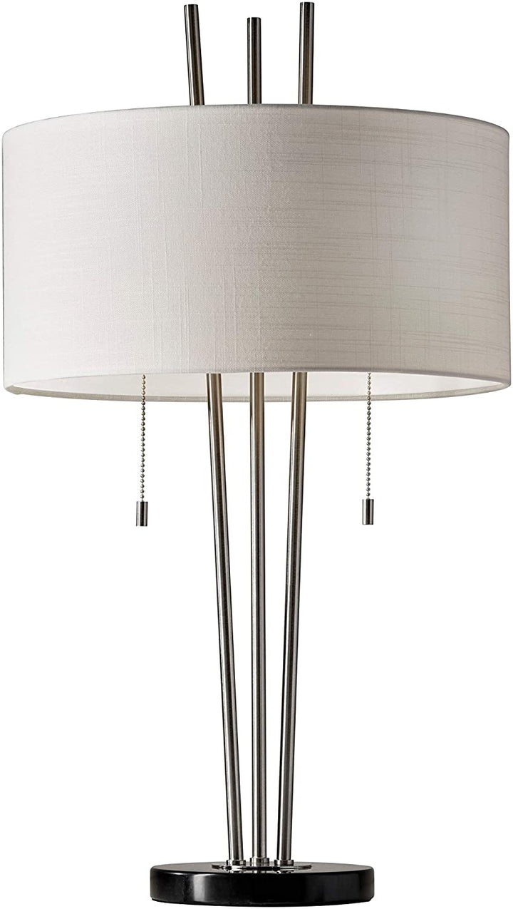 Table Lamp Brushed Steel Glam Modern Contemporary