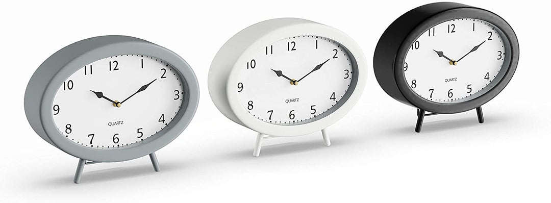 Metal 8 inch Wide X 7 inch High Assorted Table Clocks (Set