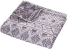 Ivory Throw Blanket Brown Tan Chevron Geometric Cotton Microfiber