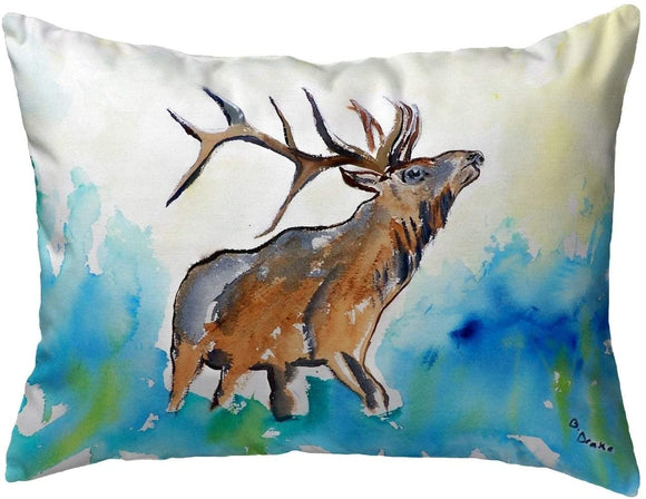 Elk Small No Cord Pillow 11x14 Color Graphic Cabin Lodge Polyester