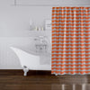 Mid Century Scallop Orange Shower Curtain by Orange Geometric Modern Contemporary Polyester