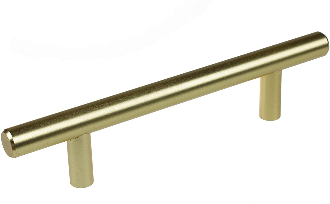 3 75 inch Cc Solid Satin Gold Cabinet Bar Pulls (Pack 10)