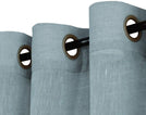 Linen Nickel Grommet Window Sheer Curtains 2 Pack W52 X L96 Blue Solid Modern Contemporary Energy Efficient