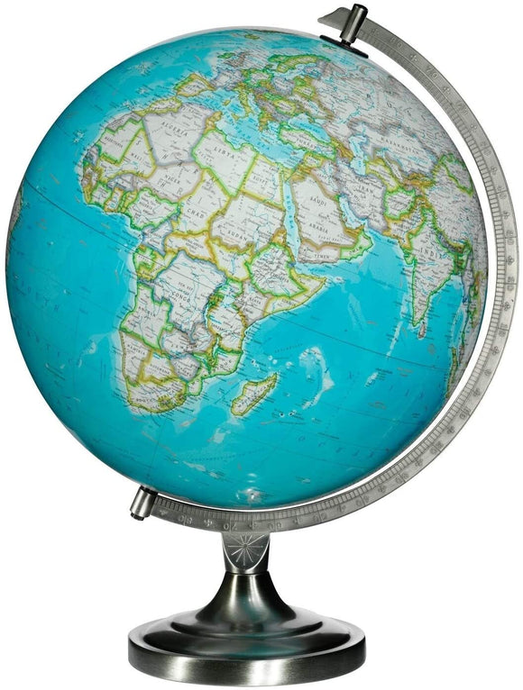 UKN Illuminated World Globe Blue Acrylic