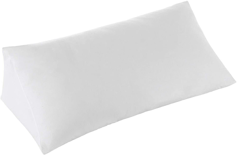 Ultra Supportive Oversized Reading Wedge Pillow White Cotton Single