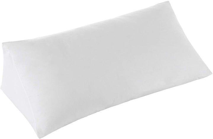 Ultra Supportive Oversized Reading Wedge Pillow White Cotton Single