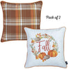 Unknown1 Fall Thanksgiving Pumpkin Throw Pillow Cover 18''x18'' (Set 4) Color Floral Farmhouse Polyester Set 3 More Removable