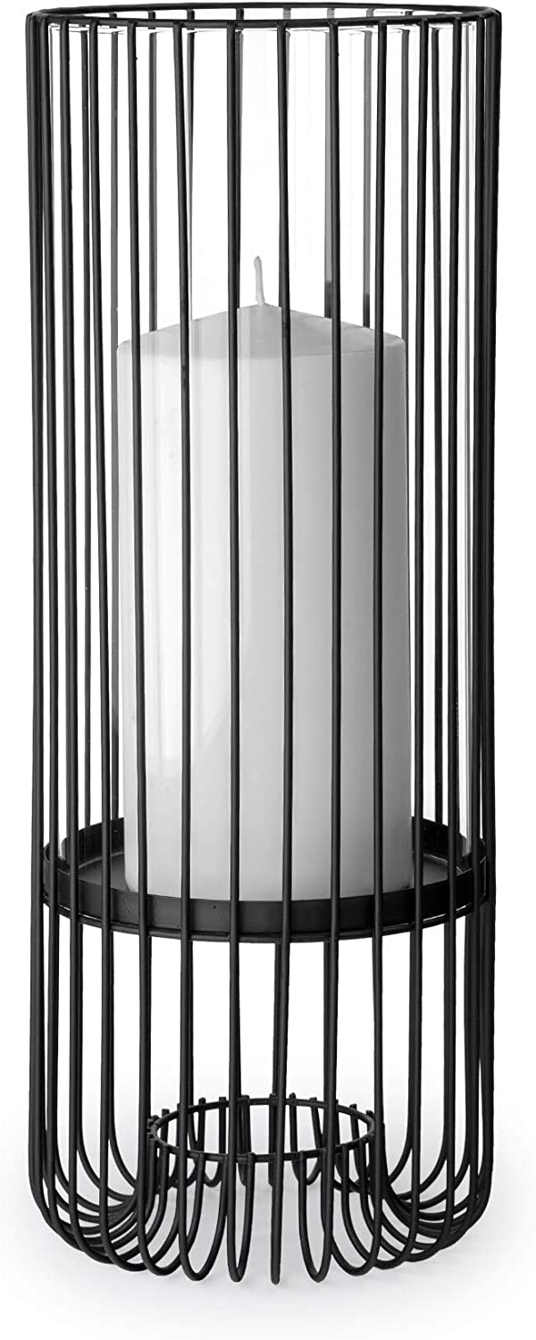 (Large) Table Candle Holder Black Modern Contemporary