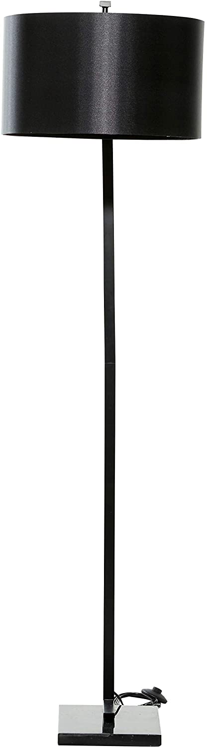 Monochrome Black Metal Floor Lamp Marble Base 16" X 64" 16 29 64 Modern Contemporary - Diamond Home USA