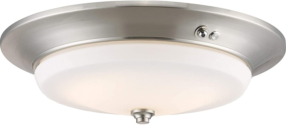 Led EMR Flush Brushed Nickel Fixture White Modern