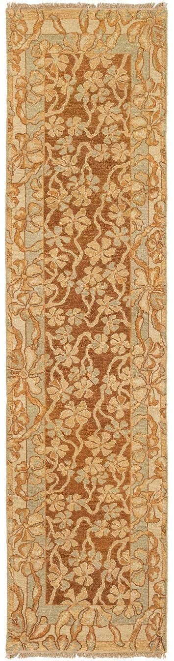 MISC Hand Knotted Cognac Wool Area Rug 2'6
