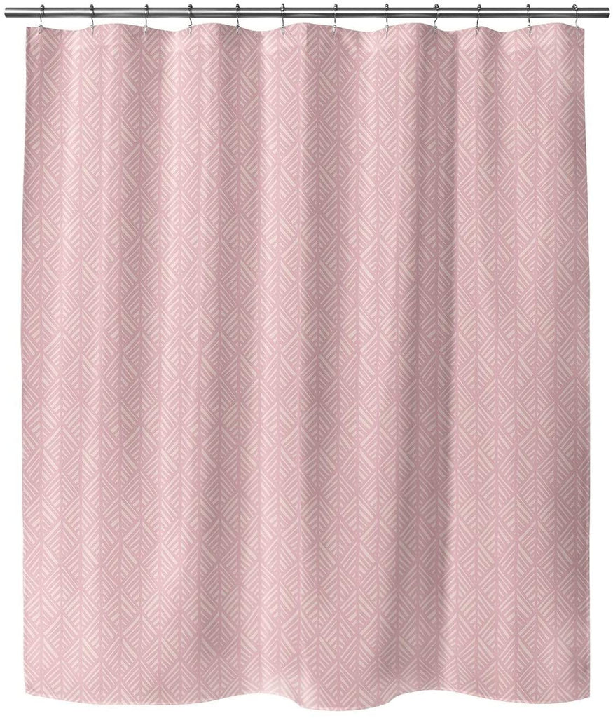 MISC Abstract Leaf Pink Shower Curtain by Pink Geometric Southwestern Polyester
