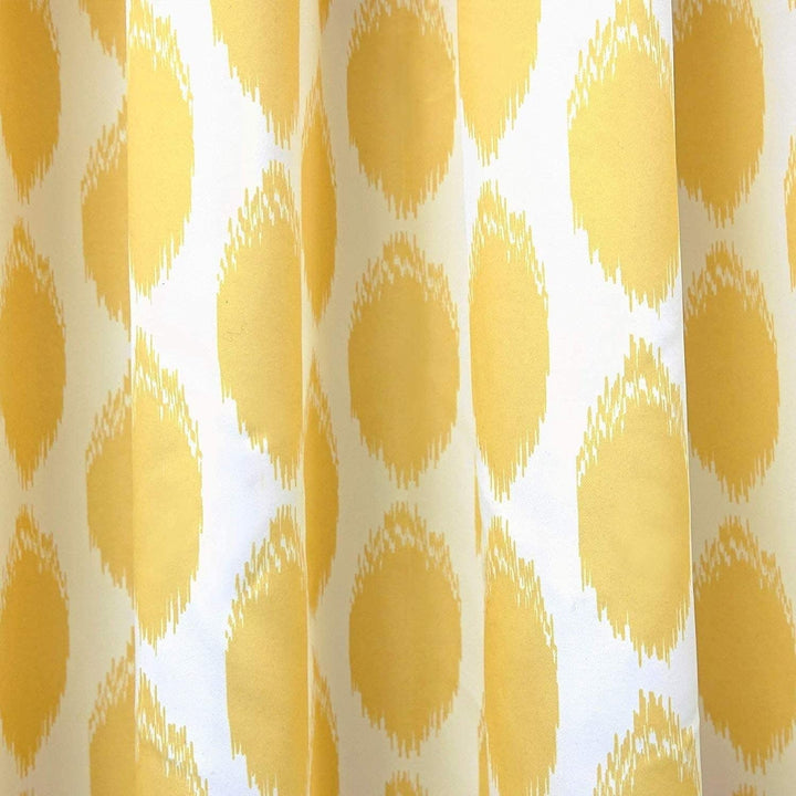 Circle Ikat Polka Dot Window Valance 52" W X 18" L Yellow Modern Contemporary 100% Polyester