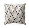 Cream Indoor|Outdoor Pillow by N/ 18x18 Geometric Modern Contemporary Polyester Removable Cover