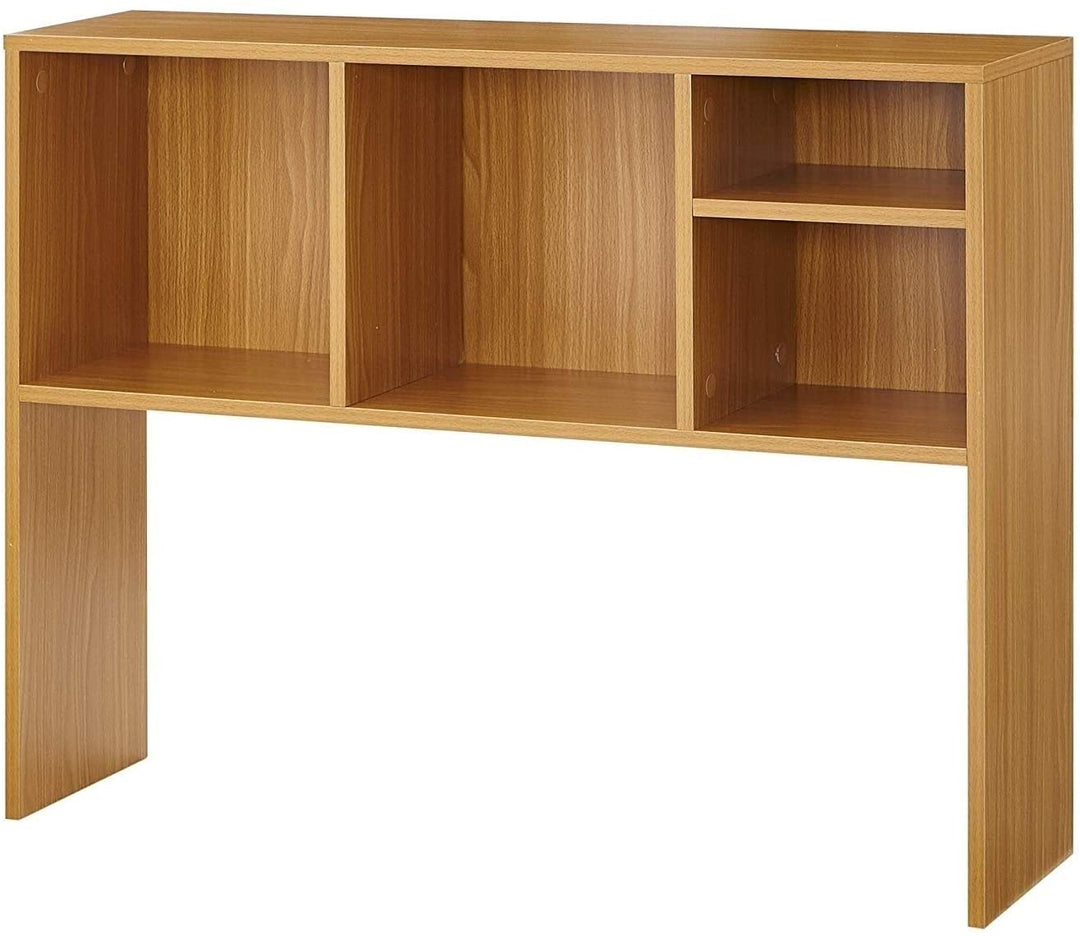 Beech (Natural Wood) Cube Desk Bookshelf Brown Wood - Diamond Home USA