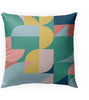 Miami Geo Indoor|Outdoor Pillow by Garrison 18x18 Pink Geometric Modern Contemporary Polyester Removable Cover