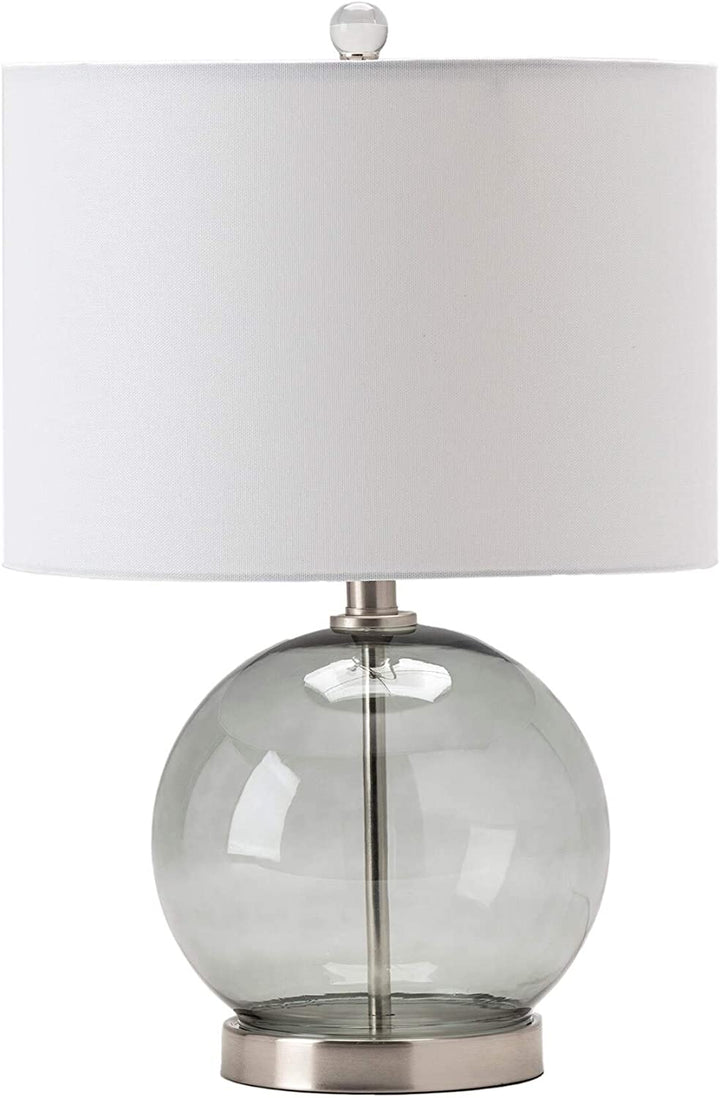 Glass Grey Metal Table Lamp Modern