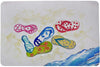 Six Flip Flops Door Mat 18x26 Color Coastal Rectangle Polyester Made USA Stain Resistant