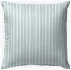 Tiny Triangle Stripe Mint Indoor|Outdoor Pillow by 18x18 Green Geometric Southwestern Polyester Removable Cover