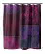 MISC Eclectic Bohemian Patchwork Wine Purple Shower Curtain by 71x74 Purple Patchwork Bohemian Eclectic Polyester