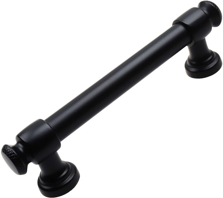 25 pk 3 3/4 Center Matte Black Classic Euro Cabinet Pull