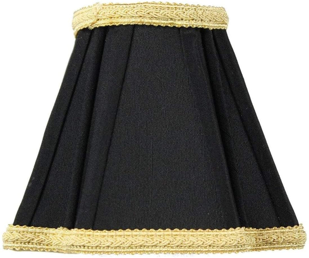 Set 6 Black Gold Liner Chandelier Clip Lampshade 2x5x5 Modern Contemporary - Diamond Home USA