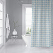 MISC Anchor Light Blue Shower Curtain by 71x74 Blue Geometric Nautical Coastal Polyester