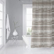 Washy Watercolor Stripe Desert Shower Curtain by Brown Abstract Modern Contemporary Polyester
