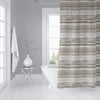 Washy Watercolor Stripe Desert Shower Curtain by Brown Abstract Modern Contemporary Polyester