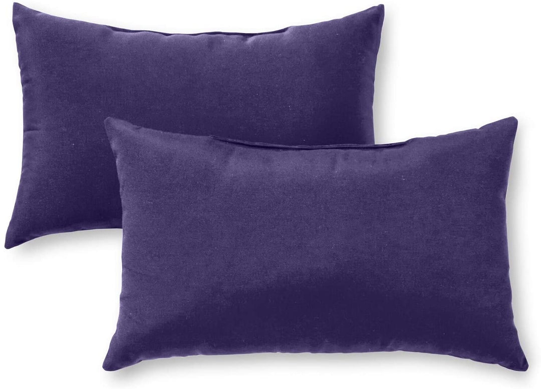 Rectangular Outdoor Navy Accent Pillow (Set 2) 19"x12"