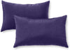 Rectangular Outdoor Navy Accent Pillow (Set 2) 19"x12" Blue Solid Transitional Polyester Fade Resistant Water