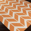 Hand Woven Papaya Wool Area Rug 8' X 11' Orange Geometric Modern Contemporary Rectangle Latex Free Handmade
