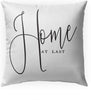 MISC Home at Last Indoor|Outdoor Pillow by 18x18 Black Farmhouse Polyester Removable Cover