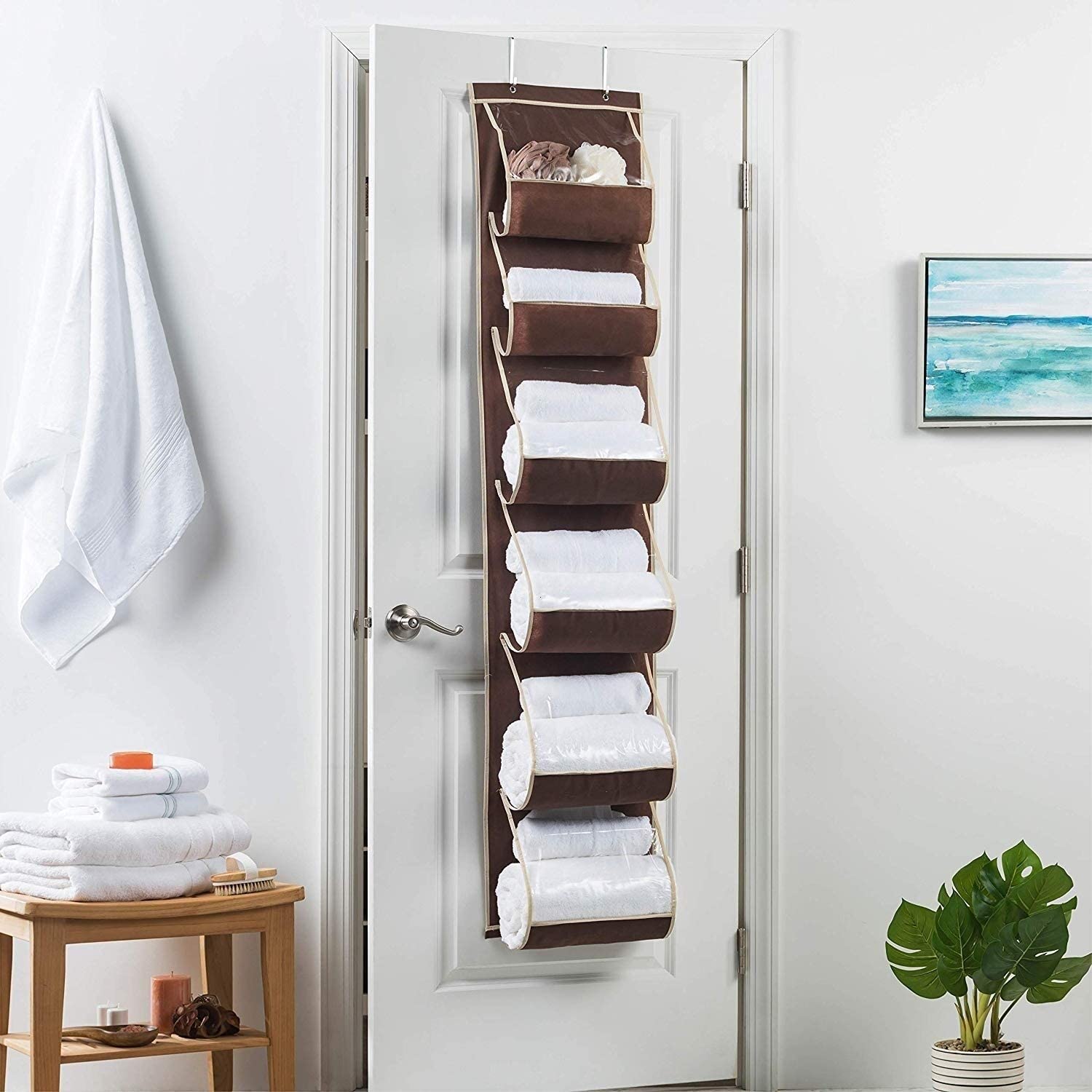 MISC Over Door Purse Storage Organizer Towel Rack (1pk) Hanging Shampo –  Diamond Home