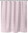 MISC Anchor Pink Light Blue Shower Curtain by 71x74 Pink Geometric Nautical Coastal Polyester