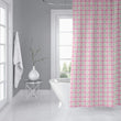 Anchor Pink Mint Shower Curtain by 71x74 Pink Geometric Nautical Coastal Polyester