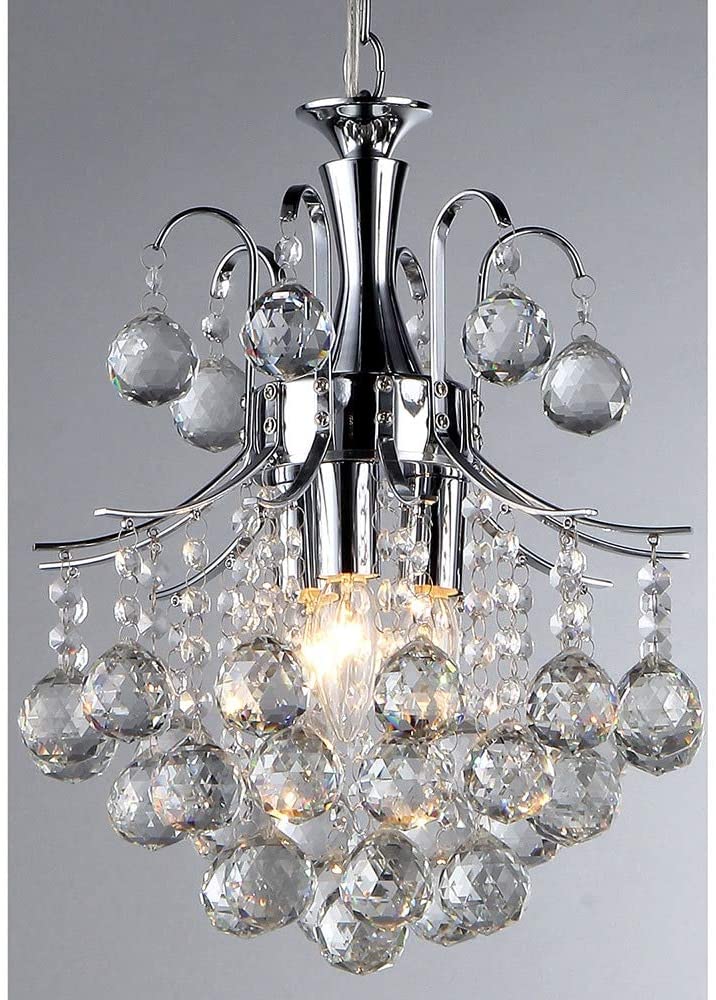 3 Light Crystal Chandelier Clear Traditional