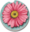 Absorbent Stone Car Coaster Blooming Daisy (Set 2) Color Stoneware