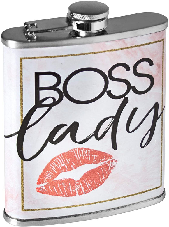 Boss Lady Stainless Steel 8 Oz Flask Color