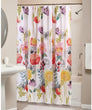 Girls Watercolor Floral Themed Shower Curtain Pretty ArtFULL SIZED Chic Flowers Indie Inspired Hippy Spirit Gorgeous Bright Artistic Bathtub Curtain