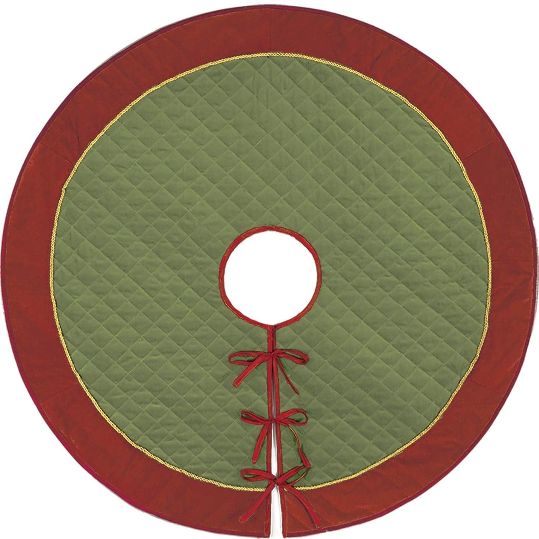 Green Red Gold rd Tree Skirt by Mistletoe