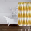 Mid Century Scallop Mustard Shower Curtain by Yellow Geometric Modern Contemporary Polyester