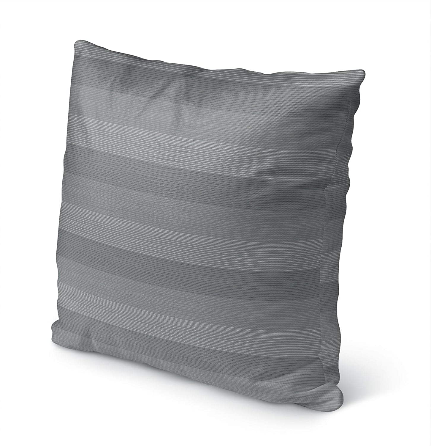 Sleek Grey Indoor|Outdoor Pillow by Tiffany 18x18 Grey Geometric Modern Contemporary Polyester Removable Cover