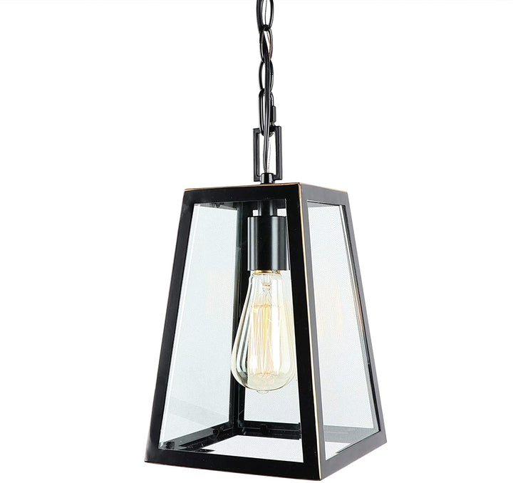 1 Light Outdoor Hanging Lantern Imperial Black Energy