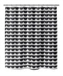 Mid Century Scallop B+w Shower Curtain by Black Geometric Modern Contemporary Polyester