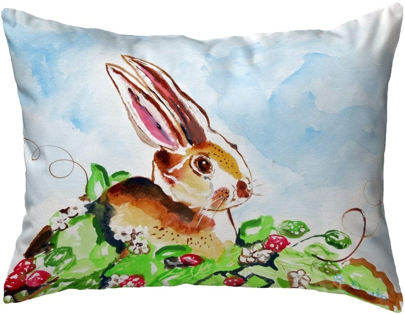 Rabbit Right No Cord Pillow 16x20 Color Graphic Cabin Lodge Polyester